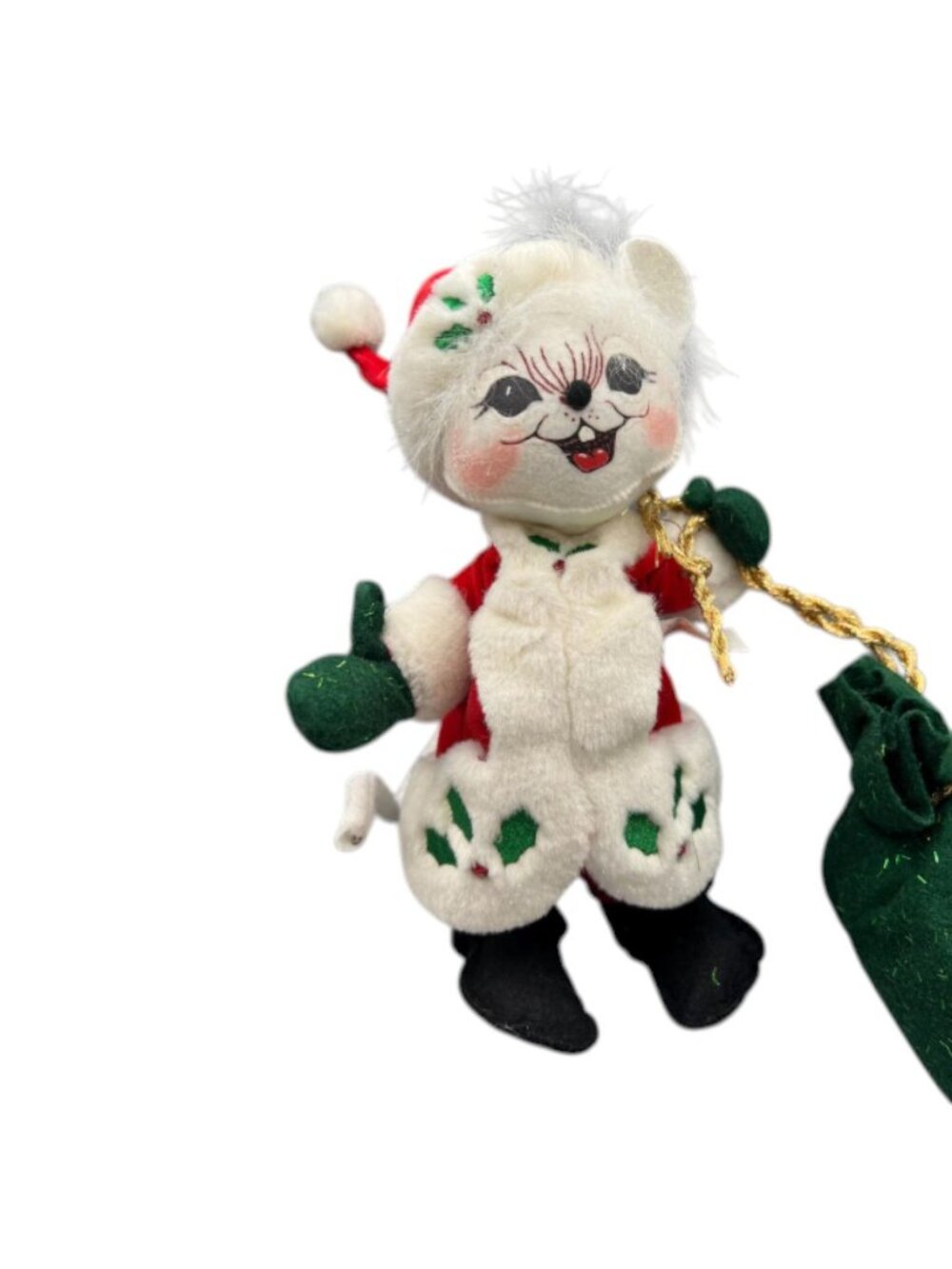 2005 Annalee Winterberry Santa 10" Mobilitee Doll Christmas Mouse Collectible
